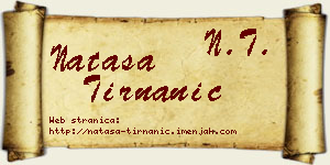 Nataša Tirnanić vizit kartica